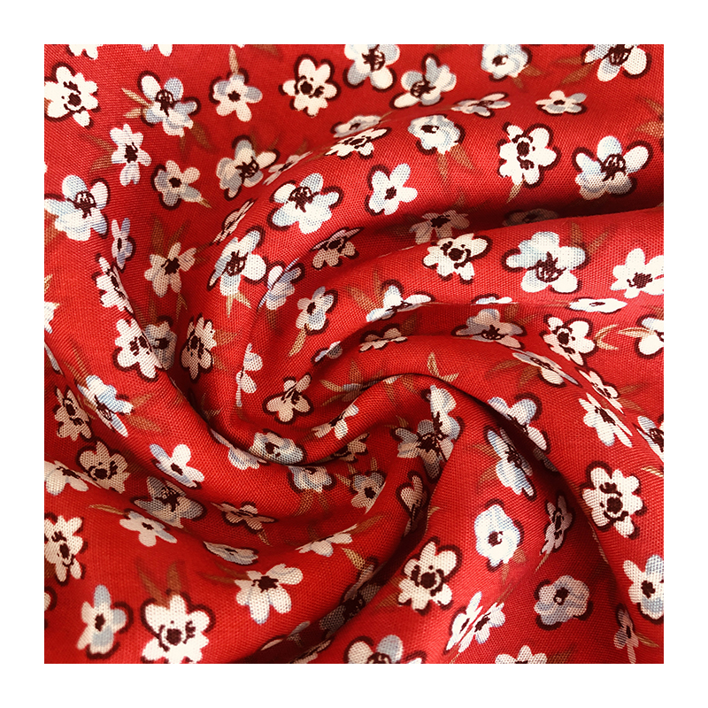 Низкая цена, оптовая продажа, 100% вискоза, вискозный поплин с цветочным принтом, вискозная ткань для платья