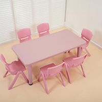 Bon marché Ensemble table et chaises de salle de classe pour enfants d'école Bureau et chaise rectangulaires en plastique pour enfants pour la vente en gros