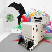Impresora de inyección de tinta DTF con boquilla F1080 para impresión de etiquetas en camisetas con horno de polvo agitador y material flexible. ¡Novedad!