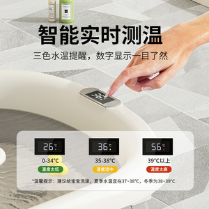 Bañera Plegable para Bebés con Sensor de Temperatura, Bañera para Recién Nacidos, Bañera Infantil para el Hogar, de 0 a 12 Meses, Material PP - Product Image 4