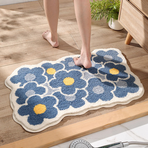 Alfombra de Baño Moderna de Diseño Simple, Antideslizante, con Alta Absorción de Agua, para Puerta de Baño - Product Image 6