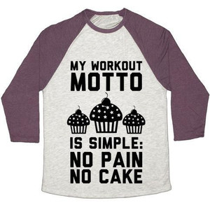 No Pain No Cake Camiseta de béisbol unisex de mezcla triple - Product Image 1