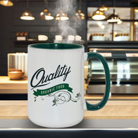 Mug personnalisé par sublimation, mug en céramique bicolore, mug de 15 oz, impression intégrale, mug pour cadeau promotionnel, approvisionnement en gros