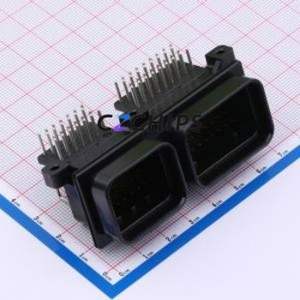 6473427-1 Wire-to-Board Pin Header Bent Lead Through Hole,P=3mm Connector 3mm Right Angle Insert 4 Brass - Product Image 1