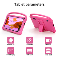 Tabletas Educativas para Niños de 7 Pulgadas con Android 12, 2 GB de RAM, 32 GB de Almacenamiento, Fabricadas con Allwinner