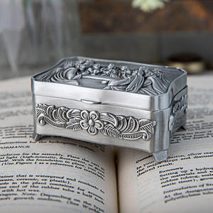 Kotak Penyimpanan Perhiasan Uang Cincin Antik Peti Harta Karun Bajak Laut Klasik Baru dari Logam Paduan Seng - Product Image 2