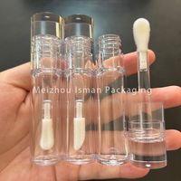 ISMAN Vente en gros – Tube de brillant à lèvres transparent 8 ml avec grand applicateur, emballage vide pour gloss transparent, flacon de correcteur personnalisable avec logo