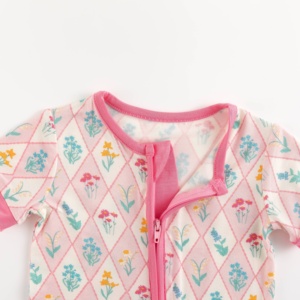 ชุดรอมเปอร์เด็กทารกเนื้อผ้านุ่มดุจเนย ผลิตจากใยไผ่ วิสโคส ยี่ห้อ Miozing พร้อมซิป 2 ทาง มาตรฐาน OEKO-TEX ชุดนอนเด็กสำหรับฤดูร้อน ขายส่ง - Product Image 3