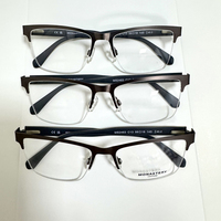 2026 Vente en gros fabricant Montures de lunettes optiques demi-cerclées en métal pour hommes, assortiment mixte, haute qualité, bon prix, en promotion
