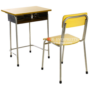 Single Wood and Metal <strong>Student</strong> Classroom Desk and Chair School Furniture Equipment <strong>Suppliers</strong> Manufacturer - Product Image 3