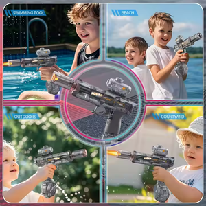 Pistolet à eau motorisé pour enfants, lanceur d'eau ultime pour un plaisir estival extrême, parfait pour les batailles aquatiques et les fêtes au bord de la <span class=keywords><strong>piscine</strong></span> - Product Image 5