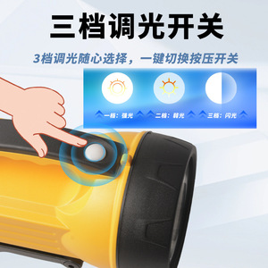 ไฟฉาย LED แบบพกพา แบตเตอรี่ลิเธียมไอออนแบบชาร์จได้ อายุการใช้งาน 20000 ชั่วโมง ตัวเครื่องทำจากพลาสติก สำหรับงานกลางแจ้งและการใช้งานในกรณีฉุกเฉิน - Product Image 5