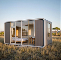 Maison préfabriquée Apple Pod à structure en acier étanche, design conforme, installation rapide, petite maison pour les vacances