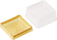 Emballage de gâteau jetable plateau Blister de gâteau de lune carré en plastique