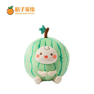 Coussins en peluche en forme de fruits pour enfants, oreiller décoratif en coton doux et moelleux, design pomme, poire, fraise, pastèque, unisexe, 2-4 ans - Product Image 2