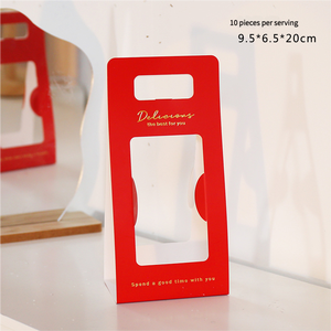 กล่องใส่ขนม/ลูกอม/คุกกี้ แบบใส สีแดง สำหรับเทศกาลปีใหม่และคริสต์มาส ขายส่ง - Product Image 5