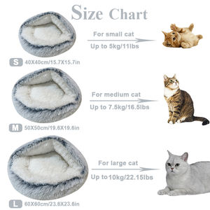Cama de gato cálida de 40CM, sofá de Casa de felpa larga, cesta suave para dormir para mascotas, cama para perros, nido para gatos, cama para mascotas, cojín, soporte Dropshipping - Product Image 2
