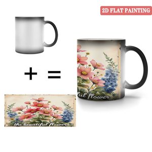 Taza Personalizada para Sublimación de 11 oz, Cerámica Negra Esmerilada, Cambia de Color con el Calor, Taza de Regalo en Blanco - Product Image 4