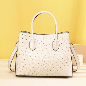 Bolsos de Lujo para <span class=keywords><strong>Mujer</strong></span>, Estilo Sac Carre con Motivo de Avestruz, Cierre Magnético, Diseño Moderno, Multiusos, para Uso Diario - Product Image 4