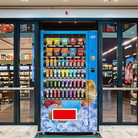 Distributeur commercial de boissons et de collations Distributeur automatique sans pilote de jetons de pièces et de codes QR avec fonction SDK