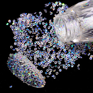 Diamantes de imitación para uñas acrílicas de 17 colores, cristal Pixie multicolor para diamantes de imitación para decoración de uñas - Product Image 1