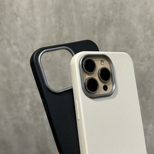 เคสโทรศัพท์หนัง PU เกรดพรีเมียมหลากสีสัน ผิวเรียบหรู พร้อมกรอบกล้องเคลือบไฟฟ้า สำหรับ <span class=keywords><strong>iPhone</strong></span> 16 15 <span class=keywords><strong>Plus</strong></span> Pro Max - Product Image 6