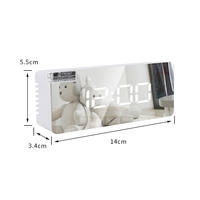 Nouvel article : Horloge miroir LED multifonction de haute qualité avec affichage numérique, fonction snooze et alarme