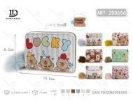 Cartera Pequeña de Fieltro No Tejido con Diseño de Pompones de Dibujos Animados, Unisex, para Uso Diario - Product Image 1
