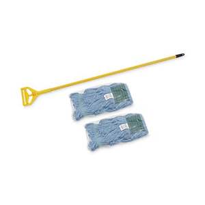 BWK400MBC-Microfiber <b>Mop</b> Kit Loop-End Handle Drying Function Aluminum Pole for Floor Water Cleaning Rectangle <b>Triangle</b> Patters - Product Image 2