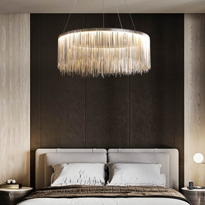 Lampadario Moderno di Lusso BGST con Nappe Creative, Lampada <span class=keywords><strong>a</strong></span> <span class=keywords><strong>Sospensione</strong></span> <span class=keywords><strong>a</strong></span> Catena <span class=keywords><strong>a</strong></span> LED in Stile Nordico per Hotel e <span class=keywords><strong>Soggiorno</strong></span> - Product Image 3