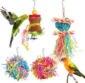 4-piece drawing and biting bird toy set