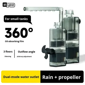 Écumeur de surface d'aquarium électrique - Éliminateur silencieux de film protéique, mini roue à eau flottante pour l'oxygénation et la filtration - Product Image 3