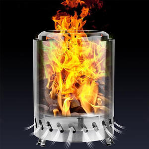 أفضل موقد منزلي اقتصادي في الهواء الطلق بدون دخان لحرائق الخشب ، موقد خشبي محمول في الهواء الطلق لحرق الفناء ، موقد خشبي على الطاولة - Product Image 6