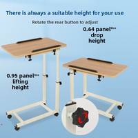 Table de chevet mobile pour maison de retraite avec fonctions de levage et de pliage pour utilisation avec lit d'hôpital