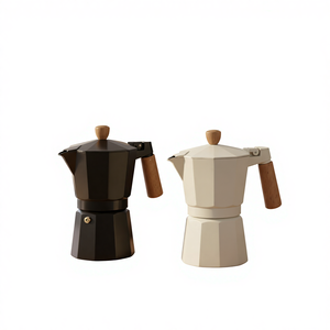 เครื่องชงกาแฟโมก้าพอทแบบพกพา สีเทา ทำจากอะลูมิเนียม พร้อมฝาปิด ความจุขนาดใหญ่ 300 มล. ดีไซน์สไตล์โบฮีเมียน - Product Image 3