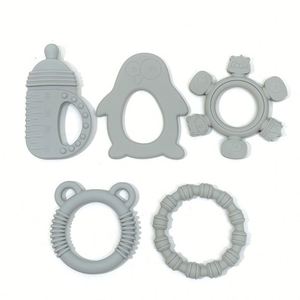 Juguete de Silicona de Grado Alimenticio para Bebés, con Forma de Ballena, para Entrenar los Músculos Orales, Apto para Bebés de 3 Meses - Product Image 3