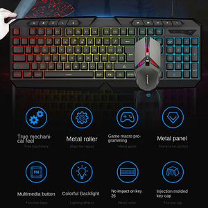 أحدث طراز من Teclados Gamer Clavier Lumineux USB سلكي واللعب لغرف الرياضة الإلكترونية مقبس كمبيوتر - Product Image 5