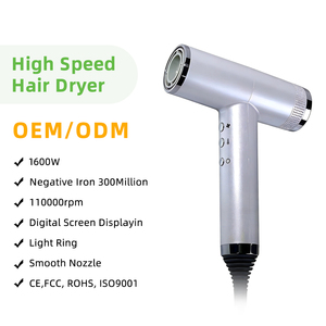 Sèche-cheveux professionnel silencieux avec diffuseur de boucles, écran couleur, certifié ROHS, 1600W, modèle sur pied (norme UK) - Product Image 1