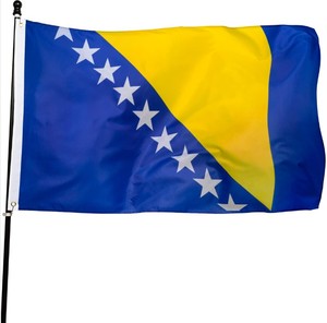 Bandera de Bosnia y Herzegovina de Europa, 3x5 pies, 100% poliéster, impresa a medida, directamente de fábrica, promocional - Product Image 3