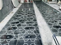 Luxus Design europäischen und amerikanischen Stil Marmor Wasserstrahl Teppich Mosaik maßge schneiderte Dekoration Marmor fliesen Boden Medaillons