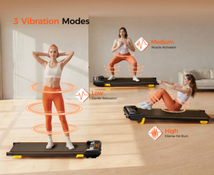 Hot Sale Portable Body Exercise 1-6 KM/H Speed Message <strong>Running</strong> <strong>Machine</strong> Home Gym Use Anti-slip <strong>Running</strong> Belt Vibration Treadmill - Product Image 4