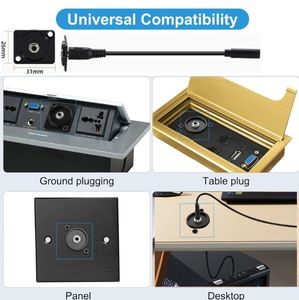 Adattatore Audio TRS da 3,5mm <span class=keywords><strong>per</strong></span> Montaggio a Pannello, Cavo Audio Corto Maschio-Femmina da 3,5mm con <span class=keywords><strong>Presa</strong></span> <span class=keywords><strong>per</strong></span> <span class=keywords><strong>Cuffie</strong></span> Stereo TRS da 1/8 - Product Image 5