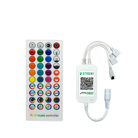 RF433M Contrôleur de bande de LED sans fil à 44 touches Télécommande de gradateur RVB à double zone 433MHz pour lumières LED intérieures