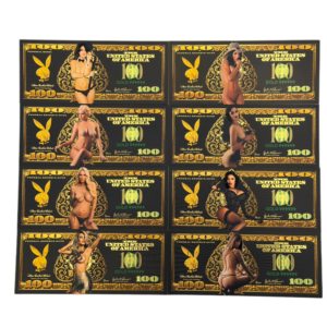 8 Model Uang Kertas Gadis Cantik Amerika Berlapis Emas 24K untuk Hadiah - Product Image 1