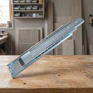 Glissière en acier tiré industriel robuste Ram Industrie, extension complète, 300 kg, série 87, accessoire de tiroir, meuble de rangement - Product Image 3