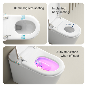 CUPC Watermark CE, venta directa de fábrica inteligente, armario de agua, baño de cerámica, <span class=keywords><strong>asiento</strong></span> automático montado en el suelo, inodoro inteligente de una pieza - Product Image 3