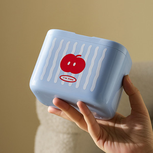 Wall Mounted <b>Storage</b> <b>Box</b> With Lid Sealed Dustproof Dental Floss Organizer For Adults And Kids Pink Sky <b>Blue</b> Rectangle - Product Image 4