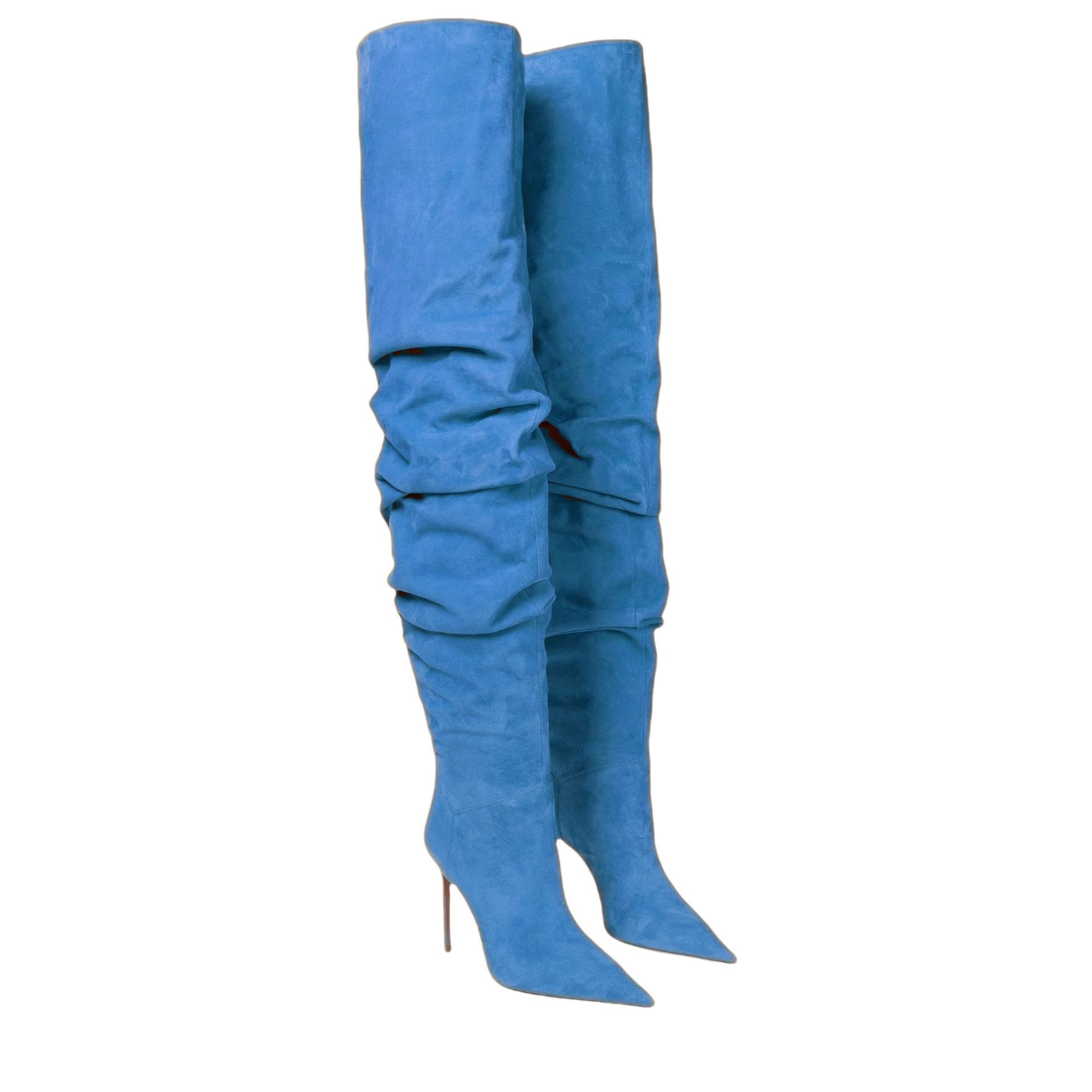 Suède bleu