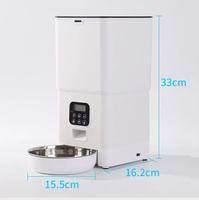 Distributeur automatique intelligent 6L pour animaux de compagnie, double alimentation Wi-Fi, 4 repas, 48 portions, minuterie, en acier inoxydable, portable, pour aliments secs
