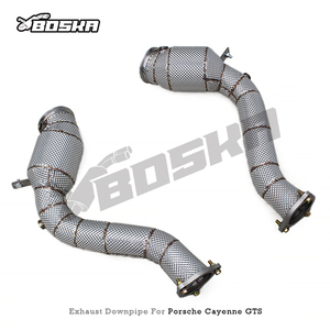 Tuyau de descente droit BSK pour Porsche Cayenne GTS 4.0T 2019-2024, en acier SUS304, échappement de performance pour <span class=keywords><strong>voiture</strong></span> de course, système libre - Product Image 6